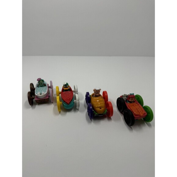 Vintage McDonald's Happy Meal Toys Set of 4 Tiny toons Flip Cars 90s warner bros - Picture 1 of 10